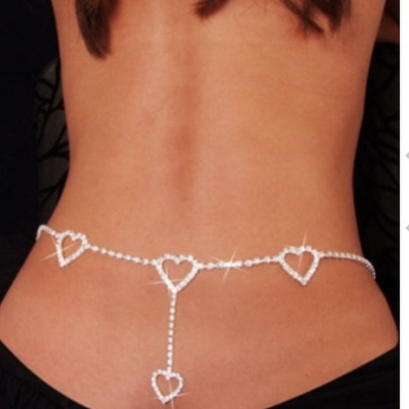 Back body chain/hearts